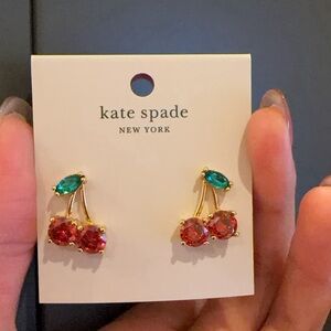 Kate Spade Red and Green Cherry Earrings